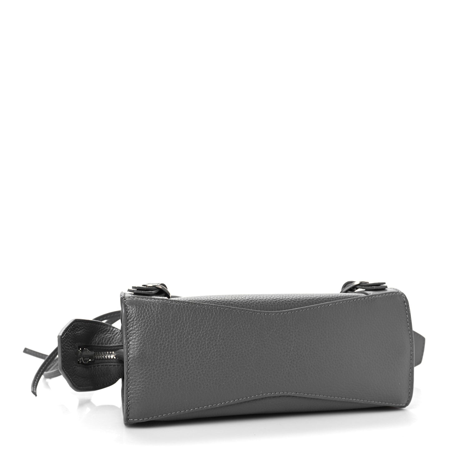 Grained Calfskin Neo Classic Silver Hardware Mini City Dark Grey