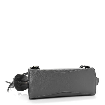 Balenciaga Grained Calfskin Neo Classic Silver Hardware Mini City Dark Grey 4 of 8