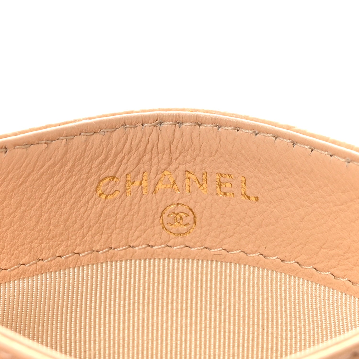 Chanel Caviar Quilted Card Holder Light Beige 6 of 9