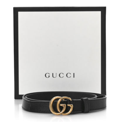 Gucci Calfskin Double G 20mm Belt 80 32 Black 6 of 6