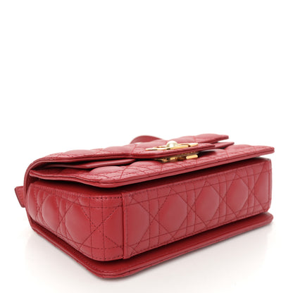 Christian Dior Lambskin Cannage Small Jolie Top Handle Bag Cherry Red 4 of 10