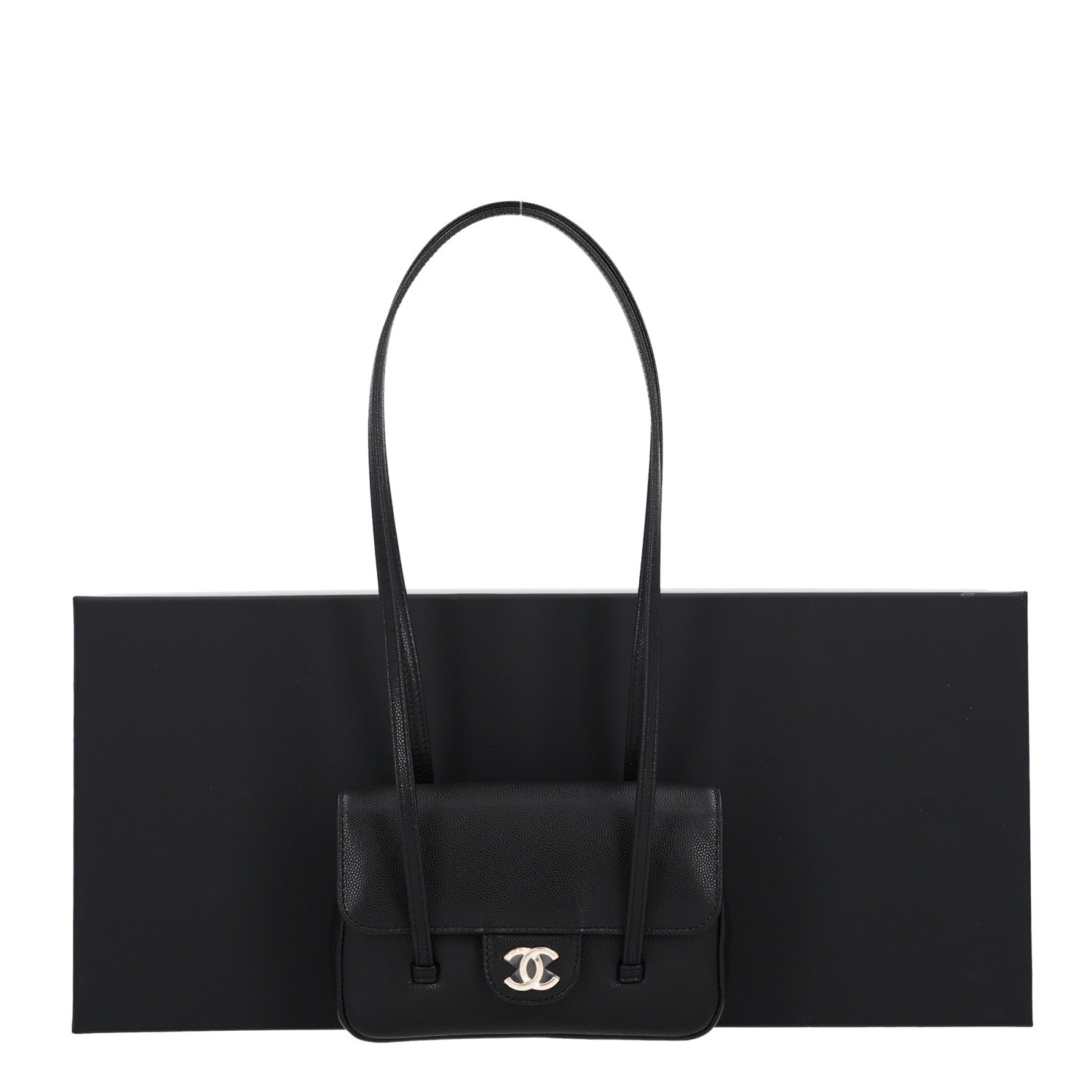 Chanel Shiny Caviar Mini Preppy Coco Shoulder Bag Black 10 of 10