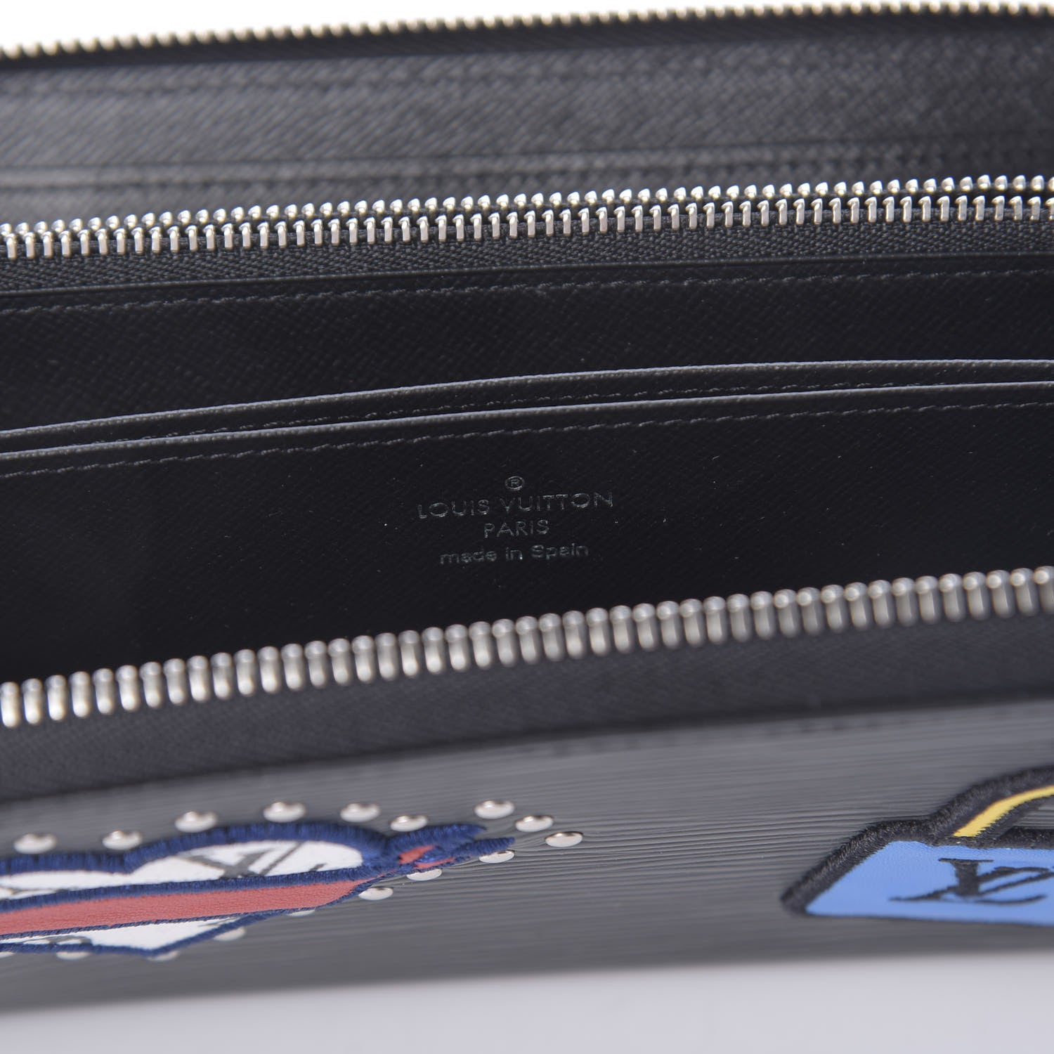 Louis Vuitton Epi LV Stories Zippy Wallet Black 9 of 10