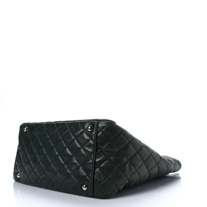 Chanel Iridescent Calfskin Chevron Quilted Surpique Tote Black 9 of 11