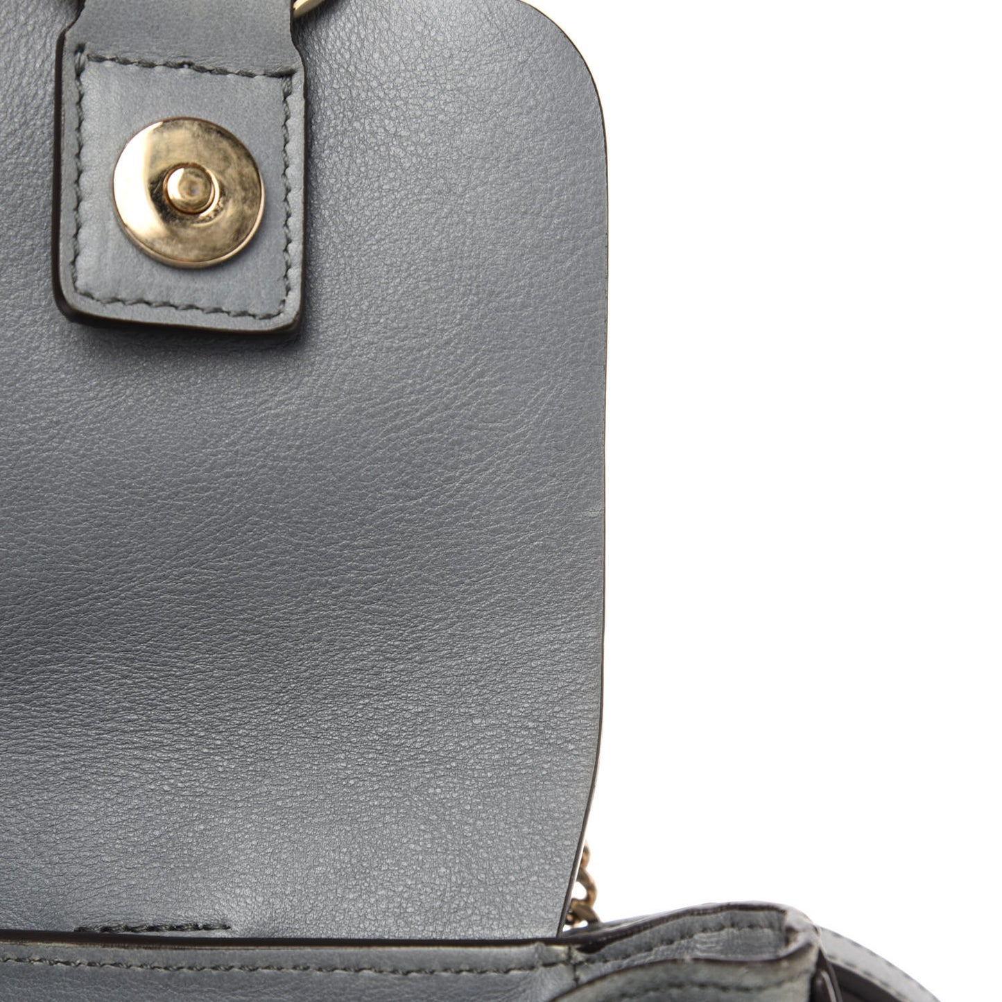 Suede Calfskin Mini Faye Backpack Airy Grey