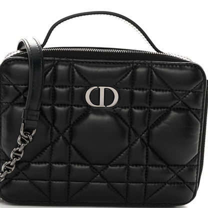 Christian Dior Calfskin Macrocannage Caro Box Bag Black 7 of 9