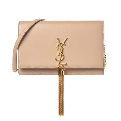 Saint Laurent Smooth Calfskin Classic Monogram Kate Tassel Chain Wallet Nude Powder 1 of 7