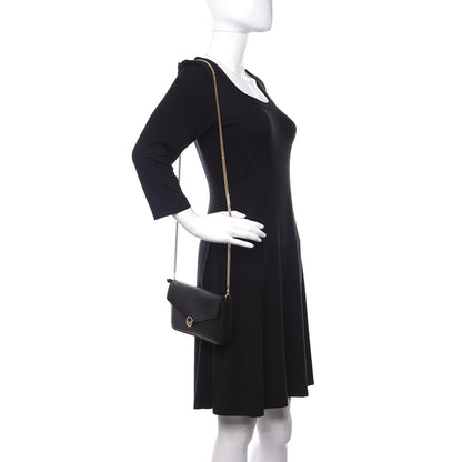 Fendi Vitello Cruise F is Fendi Envelope Wallet on Chain with Pouches Black 2 of 12