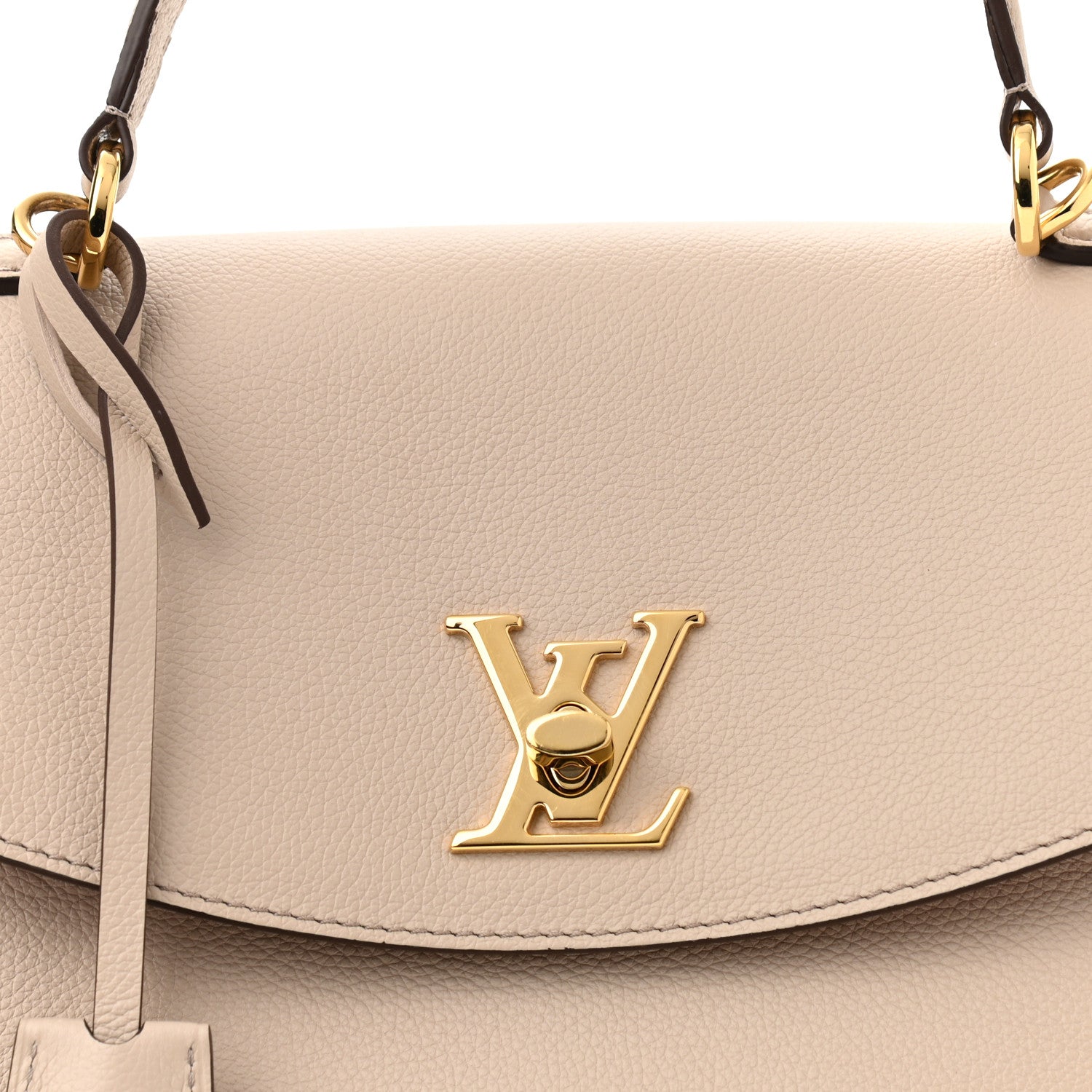 Louis Vuitton Soft Calfskin Lockme Ever MM Greige 7 of 9