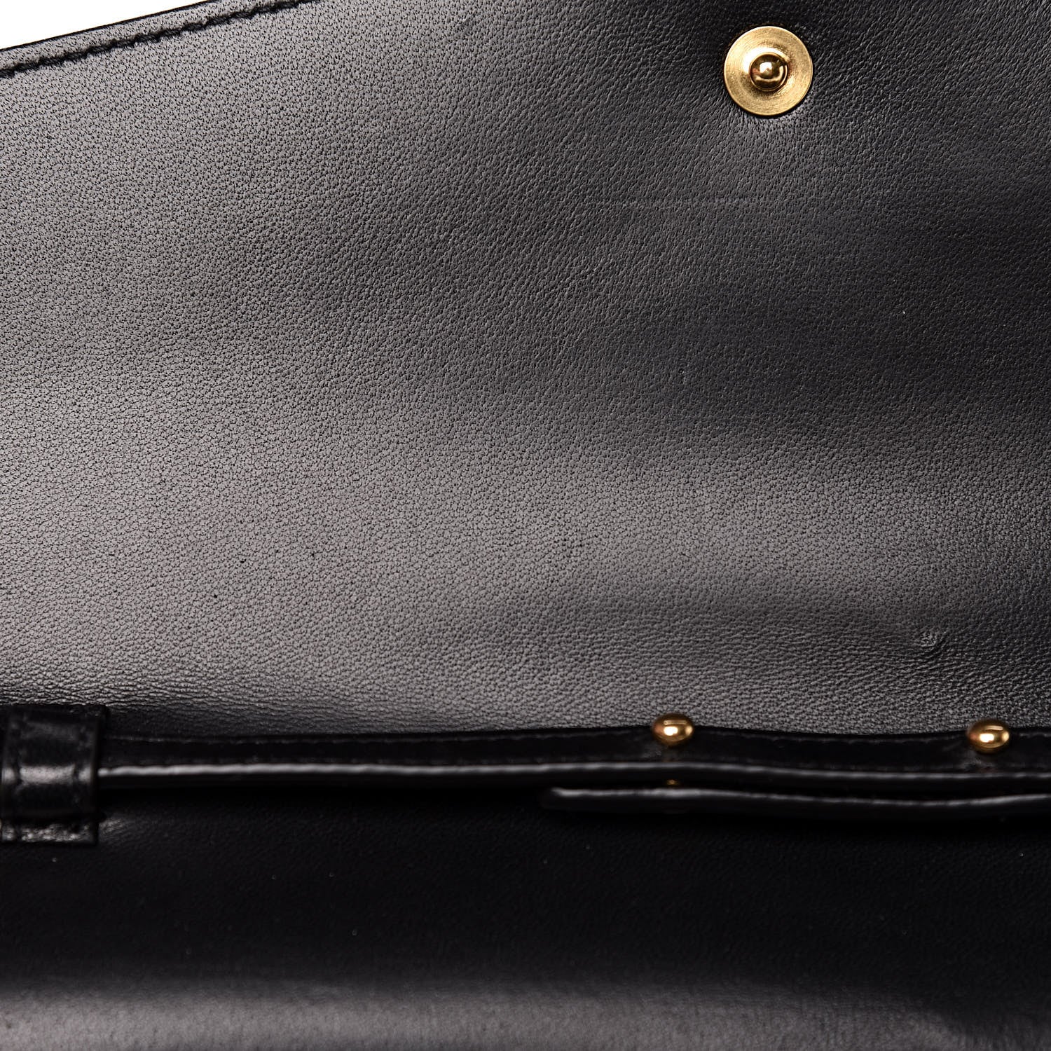 Saint Laurent Lambskin Matelasse Chevron Monogram Sulpice Chain Wallet Black 8 of 10