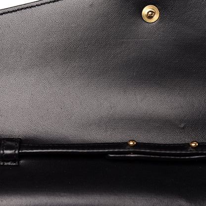 Saint Laurent Lambskin Matelasse Chevron Monogram Sulpice Chain Wallet Black 8 of 10