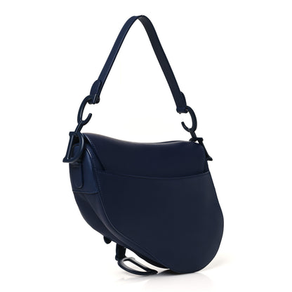 Christian Dior Ultra Matte Calfskin Saddle Bag Blue 3 of 10