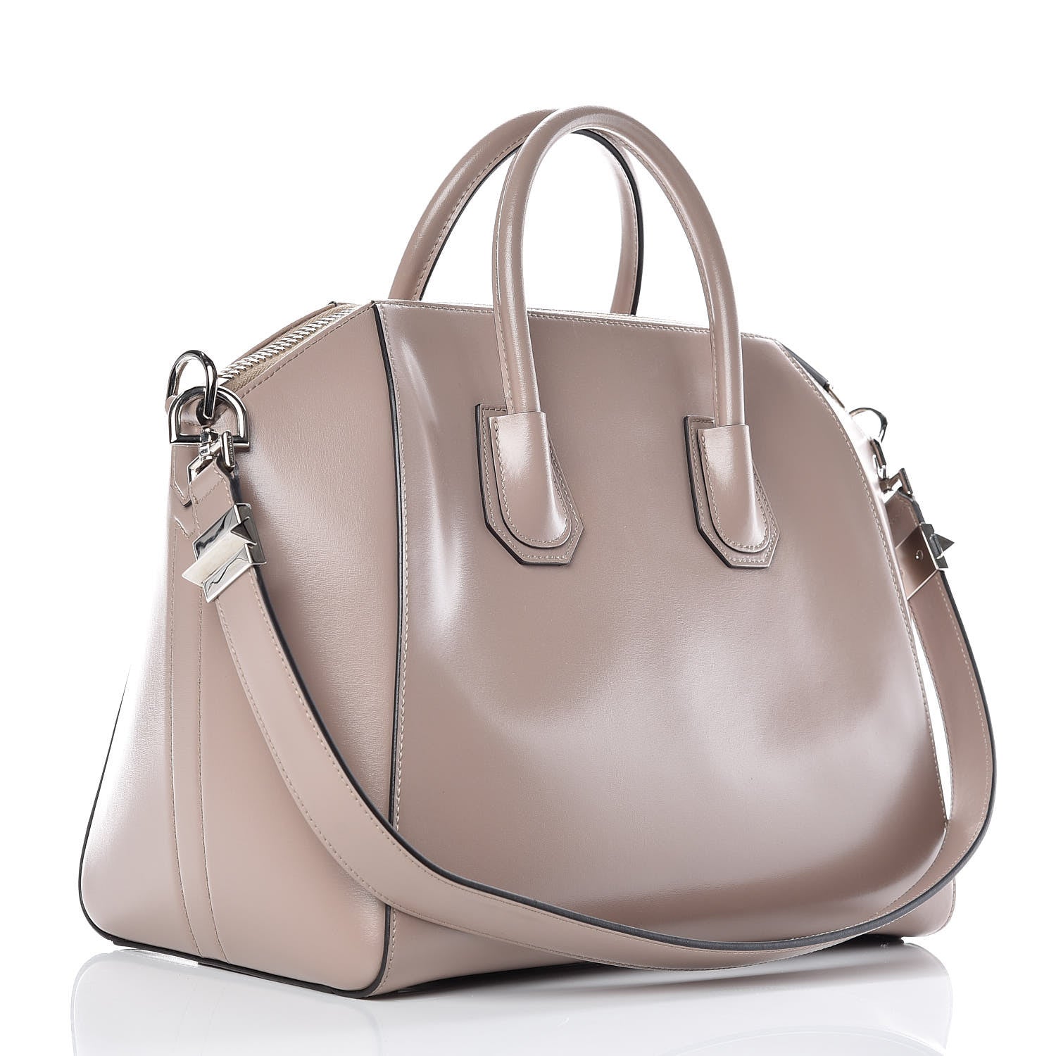 Givenchy Shiny Lord Calfskin Medium Antigona Taupe 3 of 14