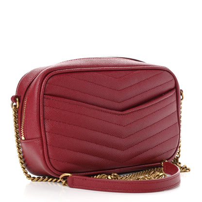 Saint Laurent Grain De Poudre Matelasse Monogram Mini Lou Camera Bag Opyum Red 3 of 11