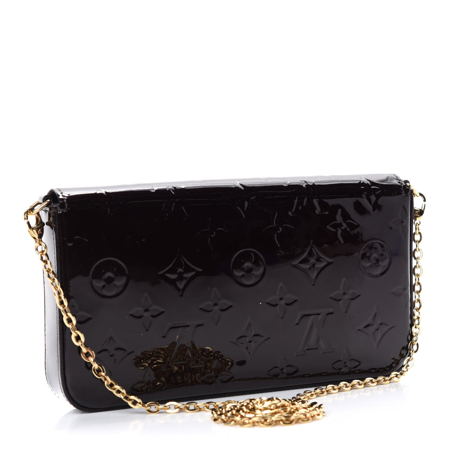 Vernis Pochette Felicie Chain Wallet Amarante