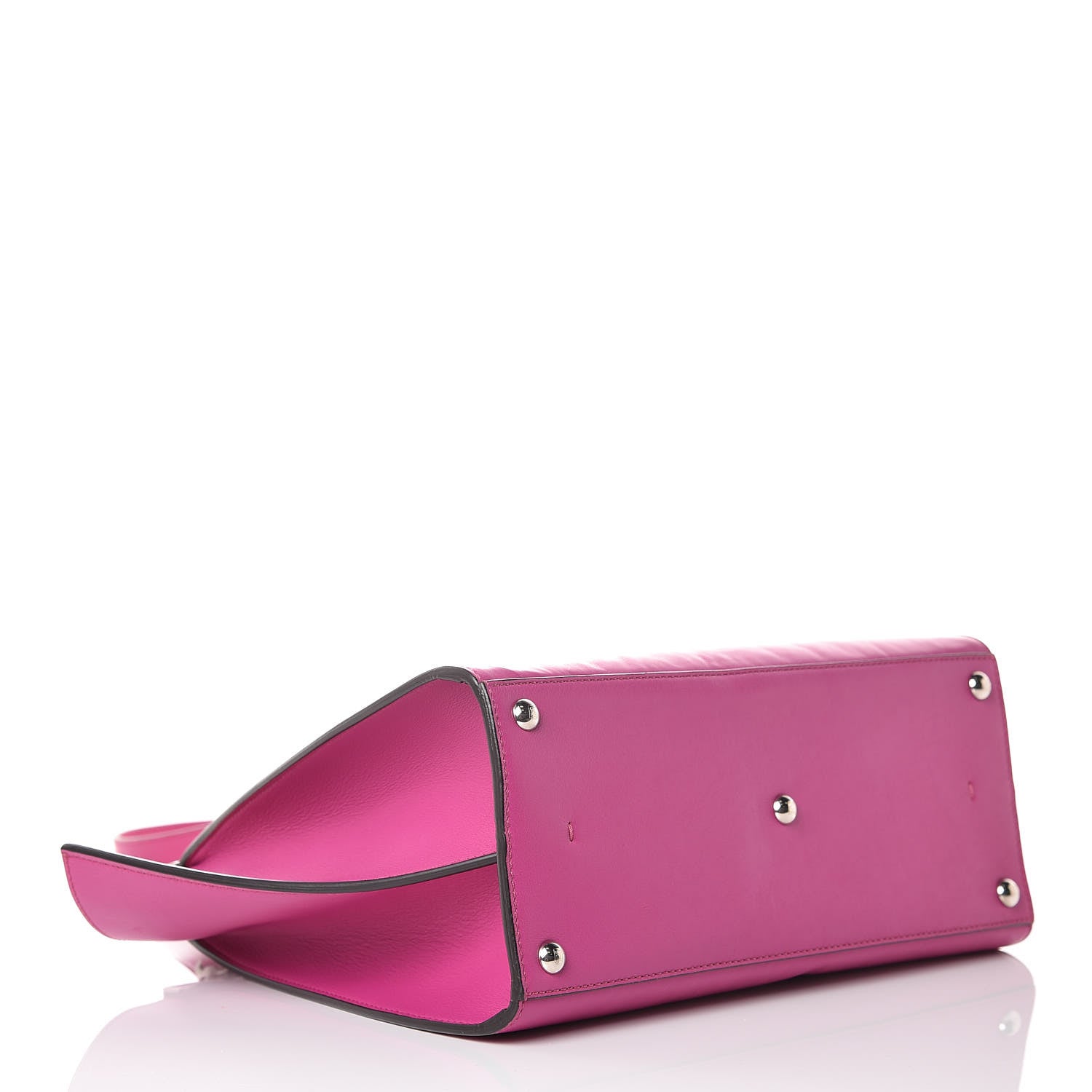 Fendi Vitello Dolce Shiny Nappa Petite 3Jours Tote Magenta Carbone 5 of 13