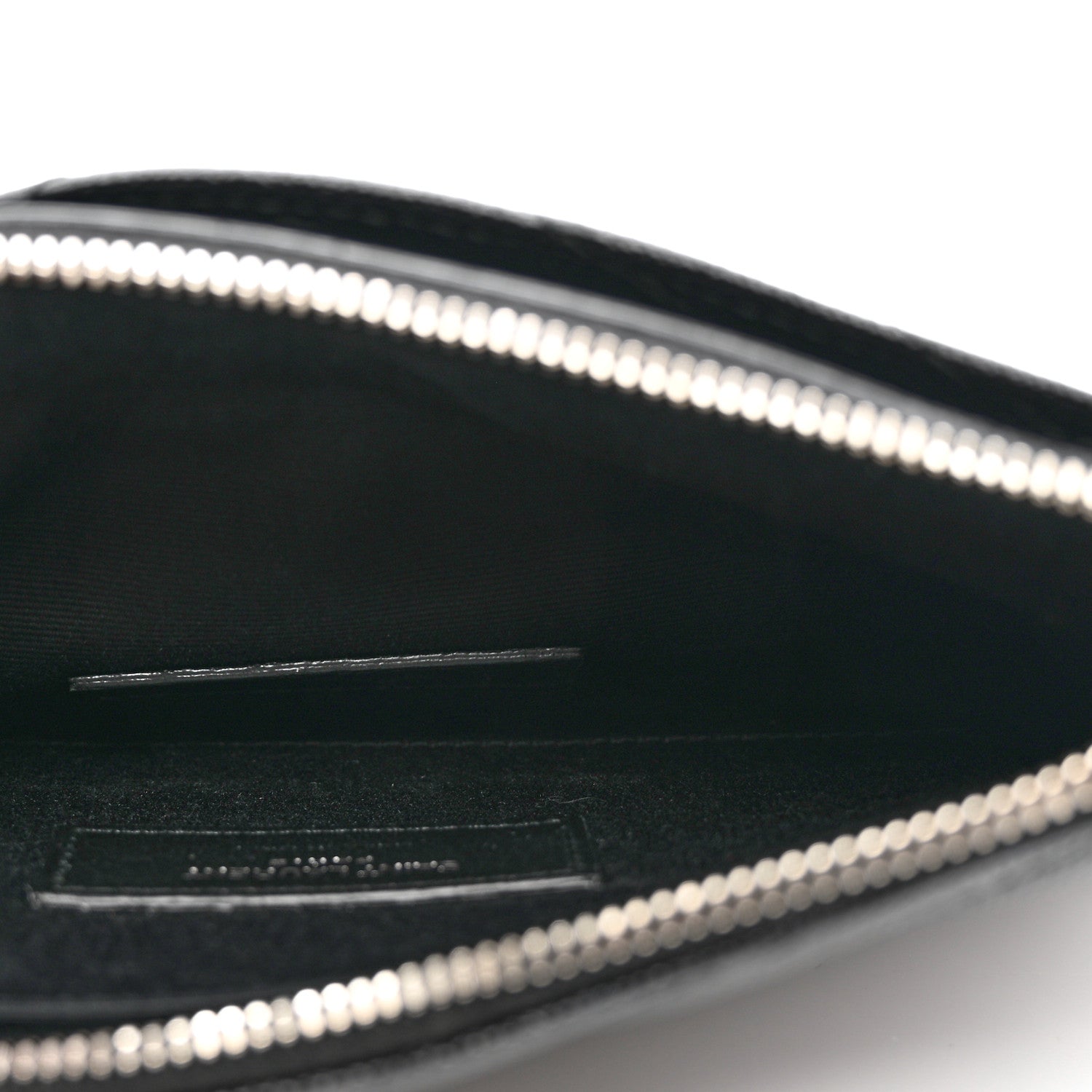Saint Laurent Grain De Poudre Chevron Monogram Bill Pouch Black 5 of 7