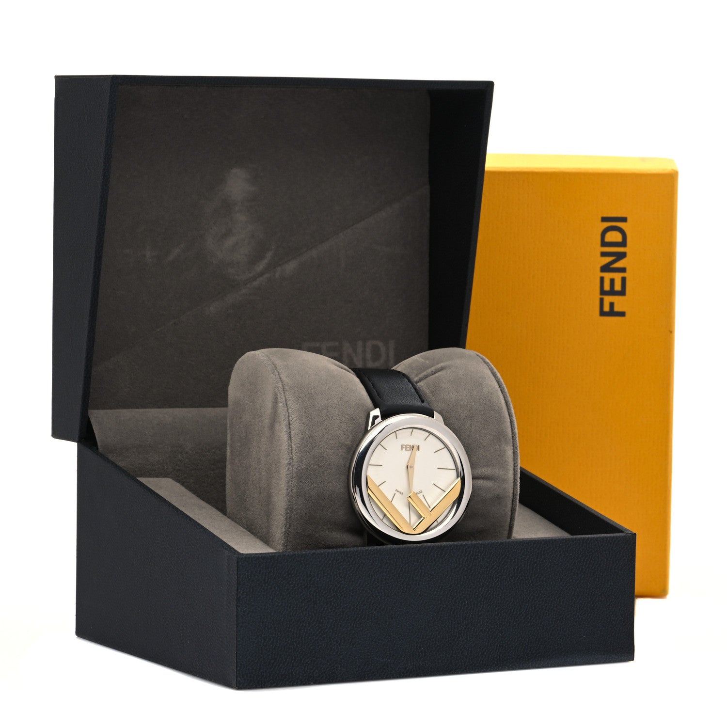 Fendi Stainless Steel Calfskin 36mm Run Away Quartz Watch 5 of 5