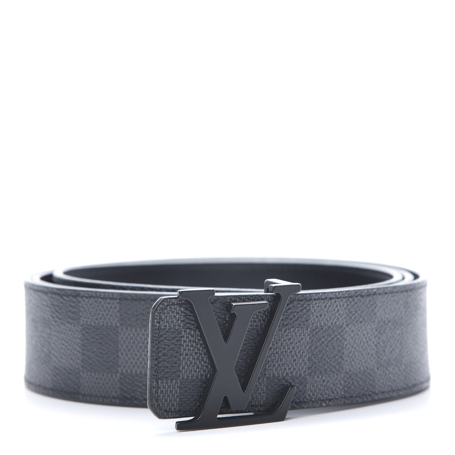 Louis Vuitton Damier Graphite LV Initiales Belt 120 48 1 of 7