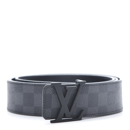 Louis Vuitton Damier Graphite LV Initiales Belt 120 48 1 of 7