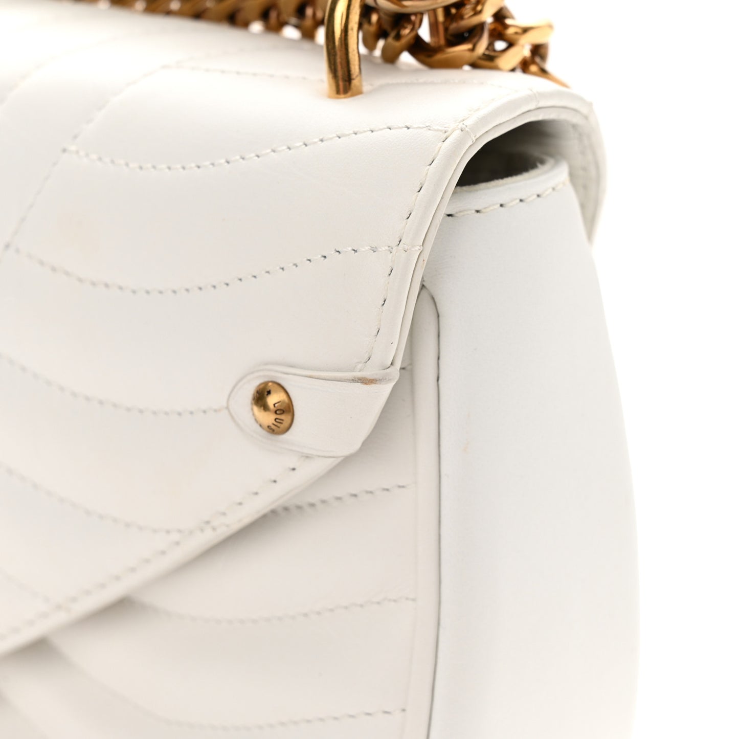Calfskin New Wave Chain PM White