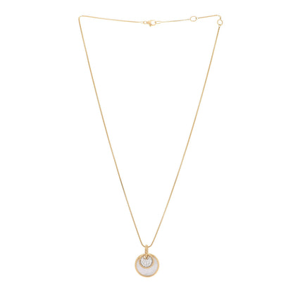David Yurman 18K Yellow Gold Diamond Black Onyx Gray Mother of Pearl Reversible Elements Necklace 3 of 8