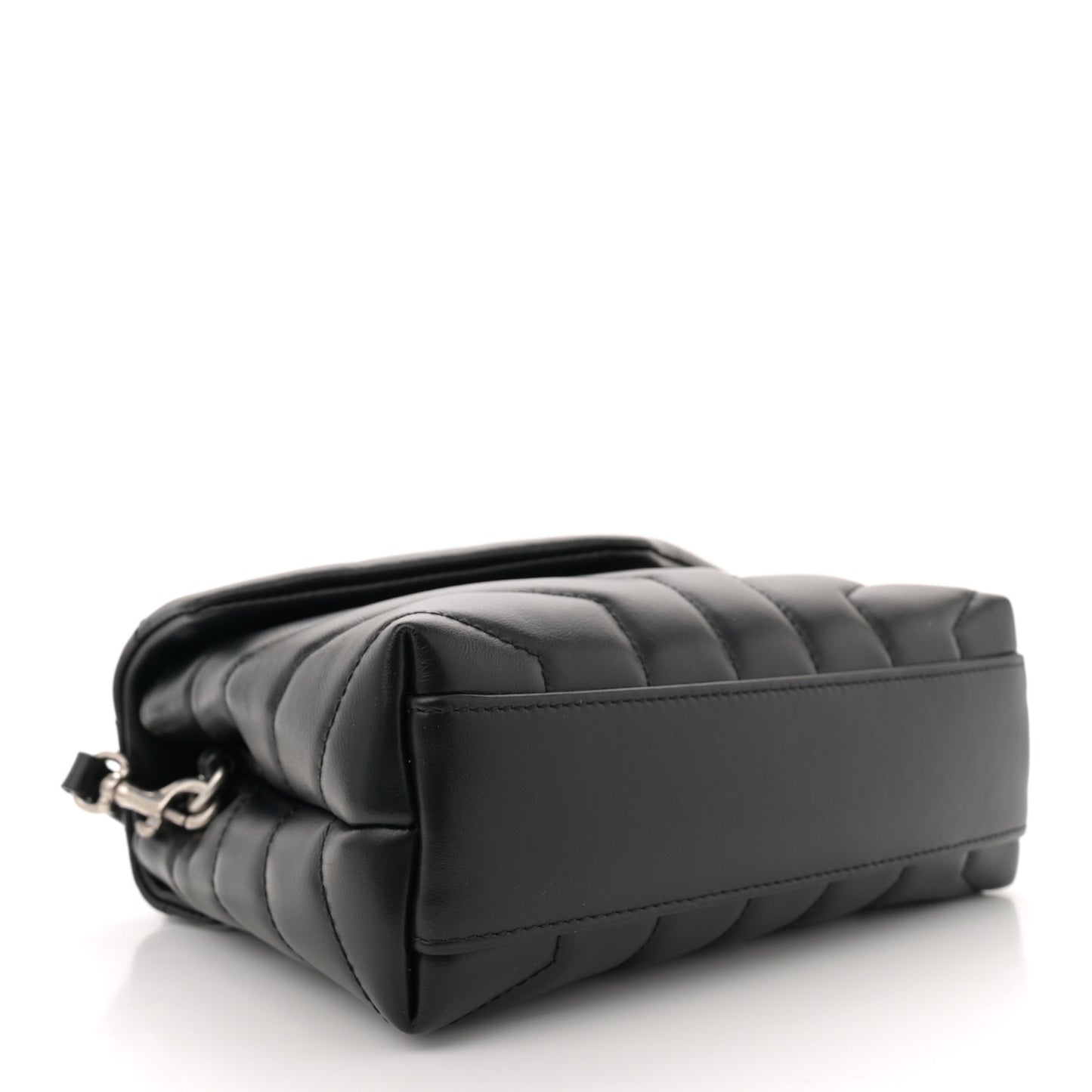 Calfskin Y Quilted Monogram Toy Loulou Crossbody Bag Black