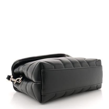 Saint Laurent Calfskin Y Quilted Monogram Toy Loulou Crossbody Bag Black 4 of 10