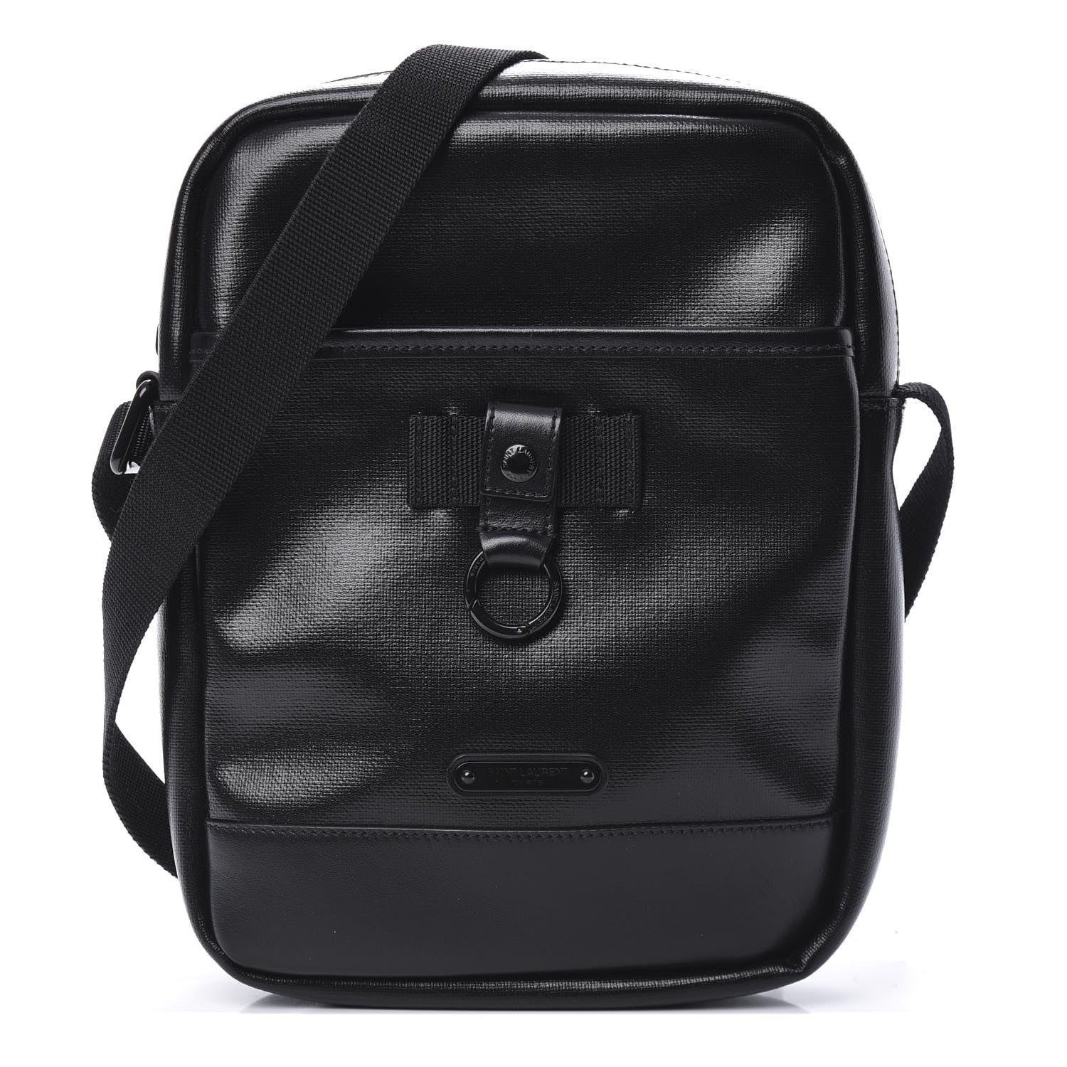 Saint Laurent Coated Canvas Rivington Race Pouch Black 1 of 9