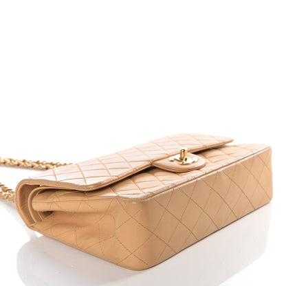 Chanel Lambskin Quilted Medium Double Flap Beige 3 of 14
