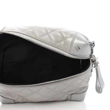 Chanel Metallic Calfskin Camera Case Silver 5 of 10