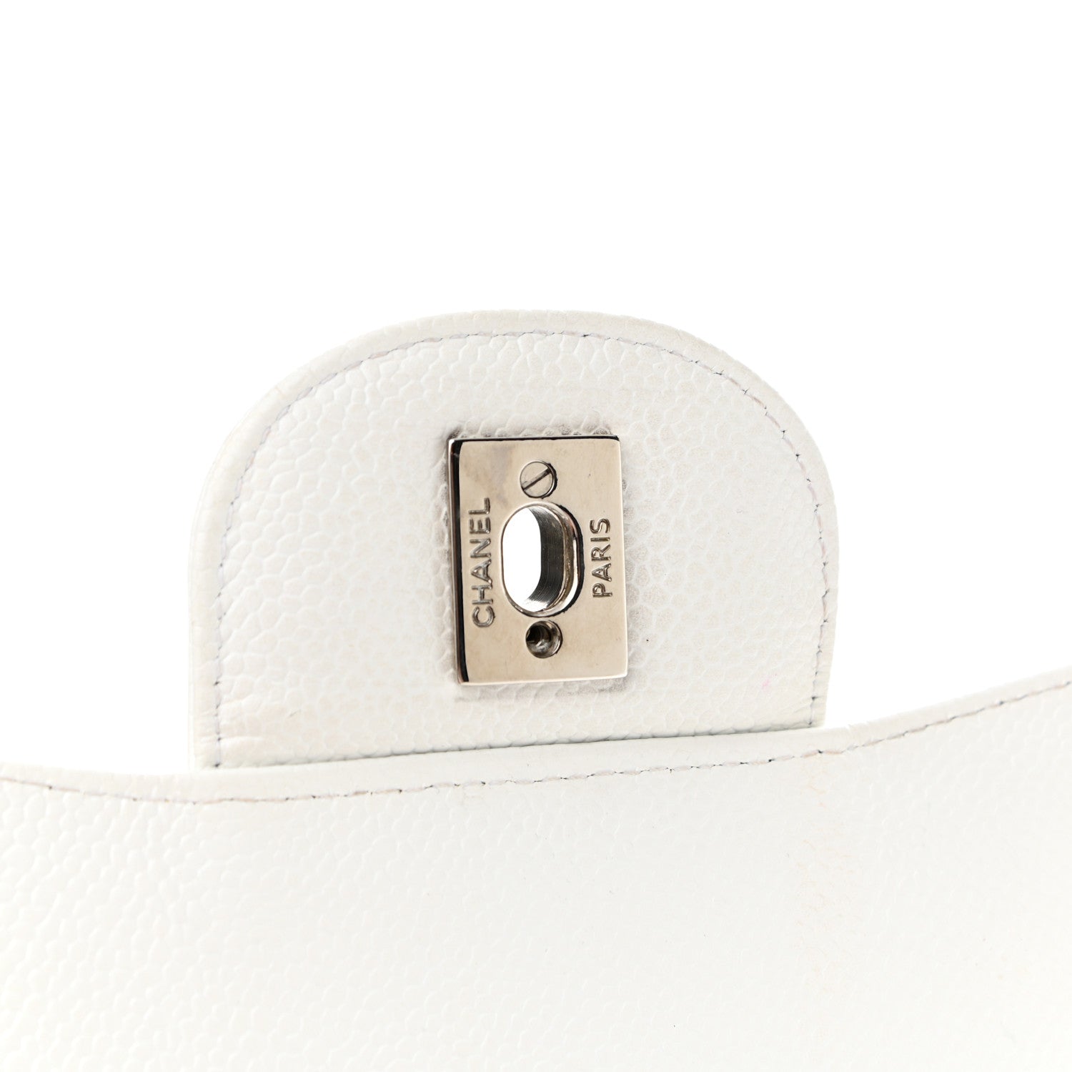 Chanel Caviar Quilted Jumbo Double Flap White 32 of 32