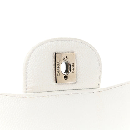 Chanel Caviar Quilted Jumbo Double Flap White 32 of 32