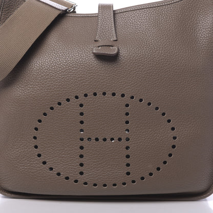 Hermes Taurillon Clemence Evelyne III PM Etoupe 9 of 11