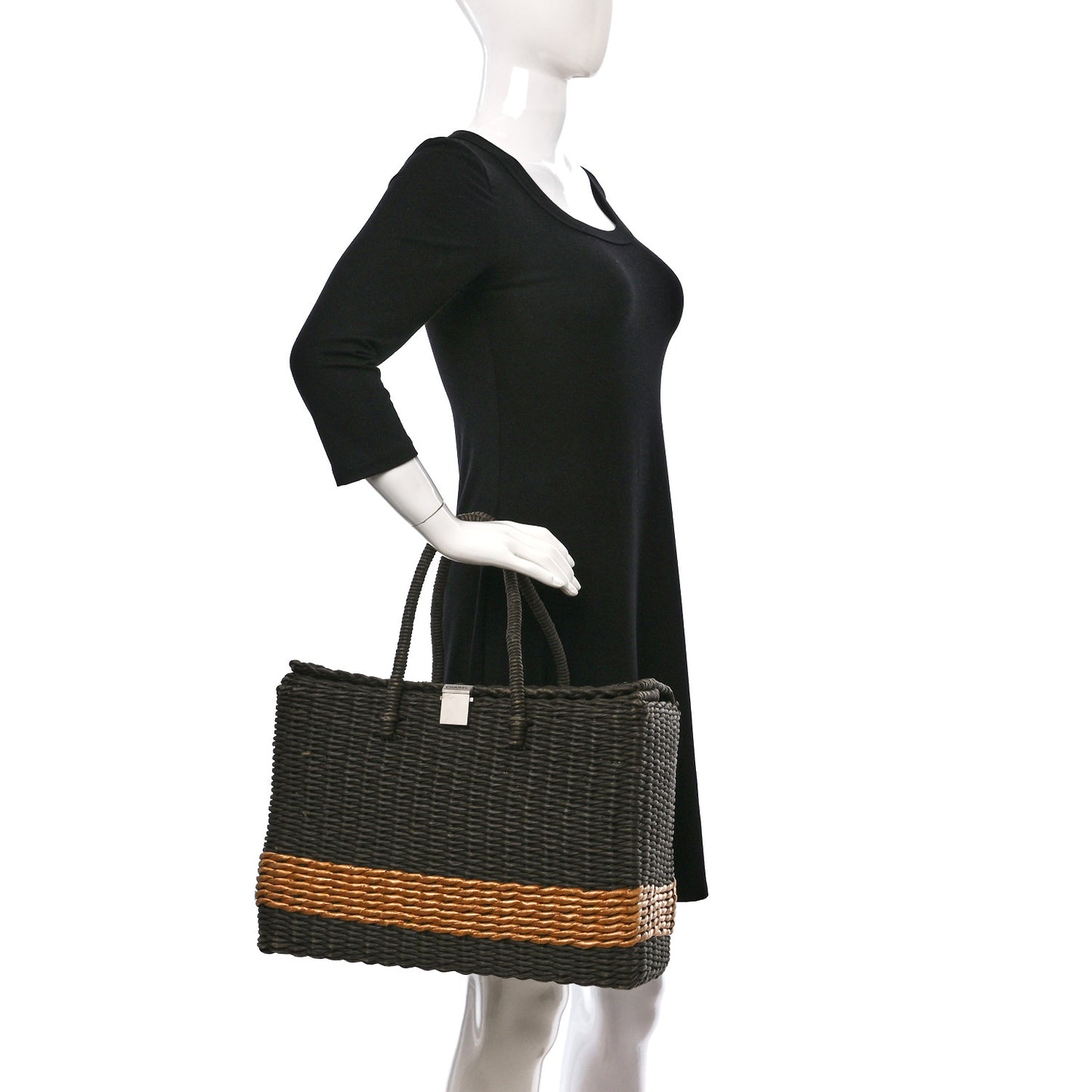 Rattan Picnic Tote Grey