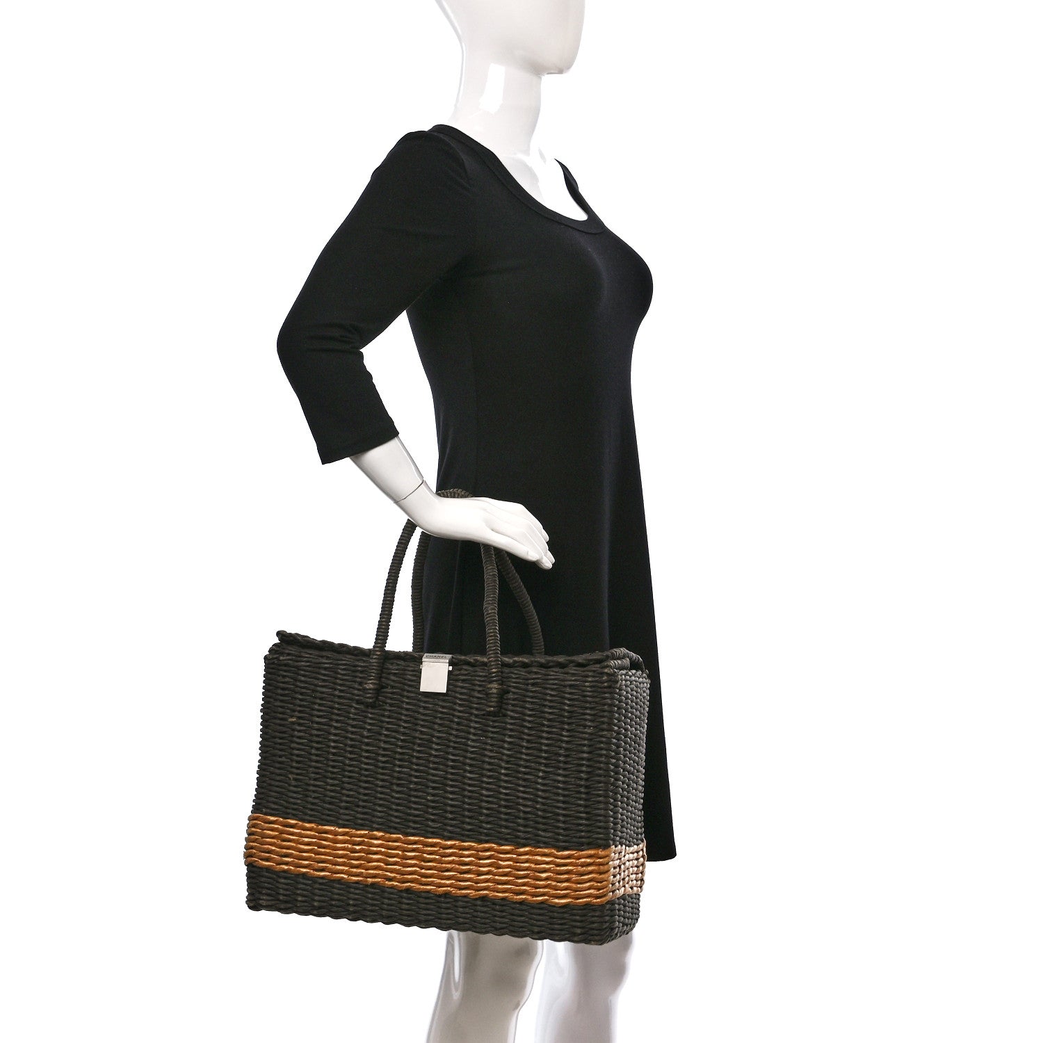 Chanel Rattan Picnic Tote Grey 2 of 13