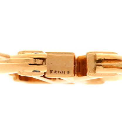 Louis Vuitton Metal Small Louise Hoop Earrings Gold 4 of 4