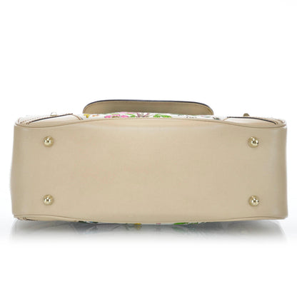 Gucci Floral Flora Bamboo Handle Bag 6 of 10