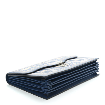 Gucci Calfskin Homeric Garden Print Portfolio Blue 4 of 9