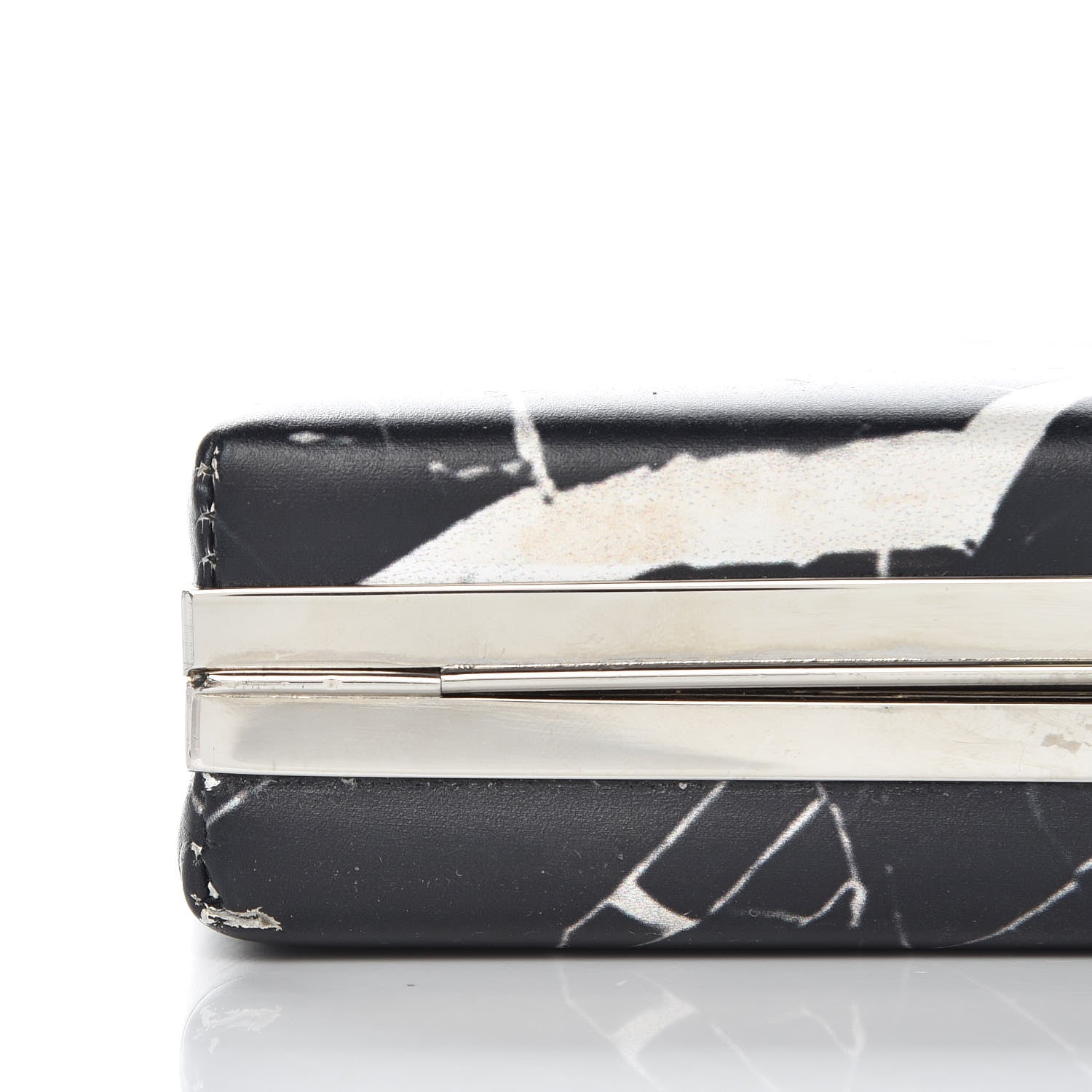 Balenciaga Smooth Calfskin Le Dix Minaudiere Marble Box Clutch Black 9 of 10