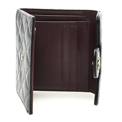 Chanel Caviar Quilted Compact Flap Wallet Black 5 of 7