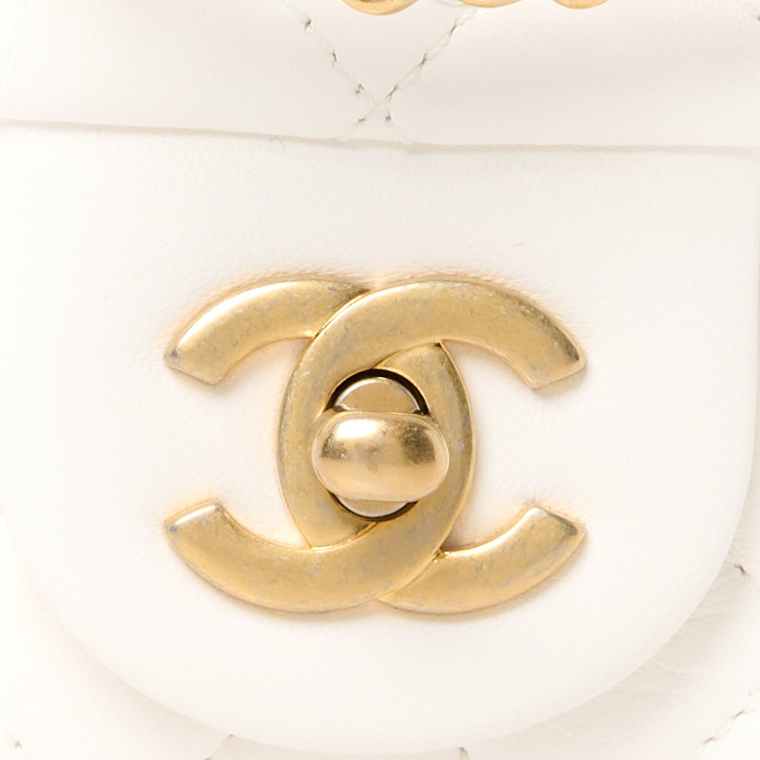 Chanel Lambskin Quilted Mini Pearl Crush Flap White 9 of 11