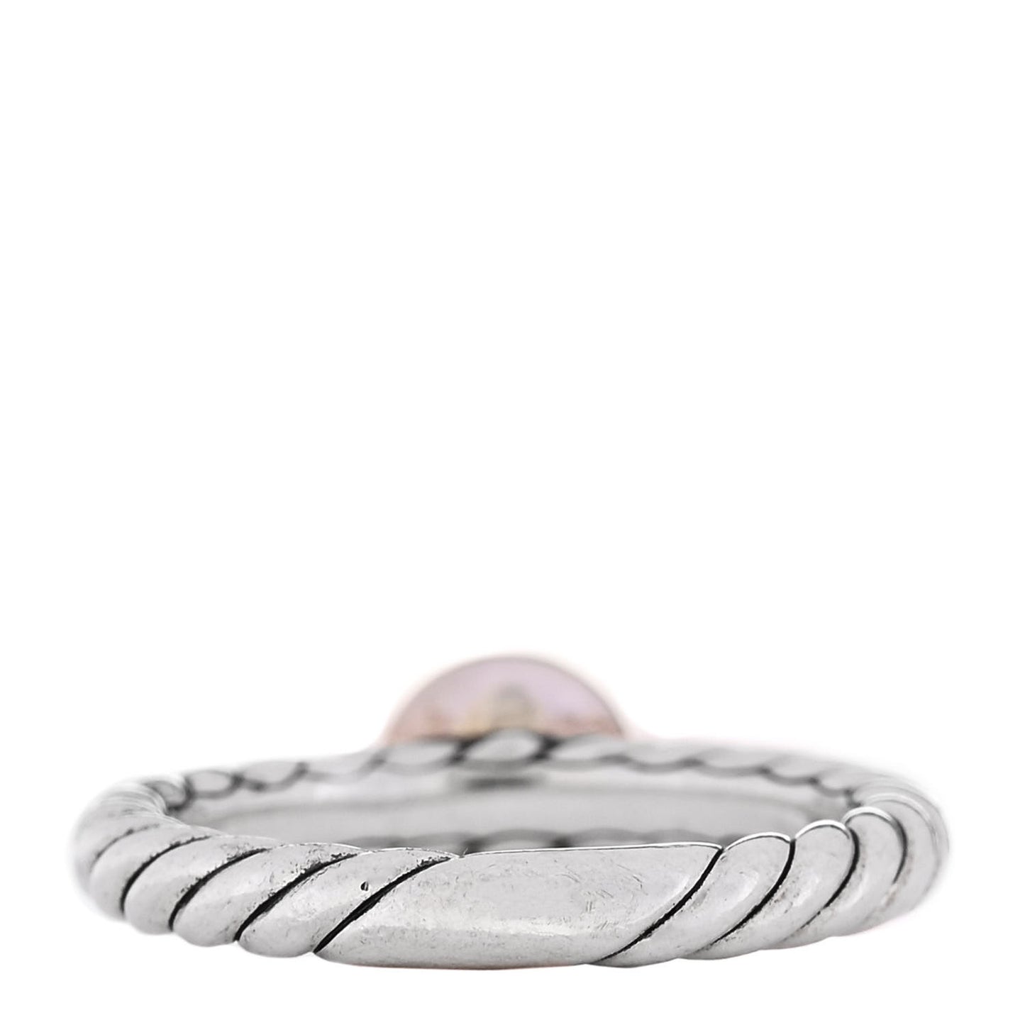 Sterling Silver 14K Yellow Gold Green Onyx Petite Cable Ring 52 6