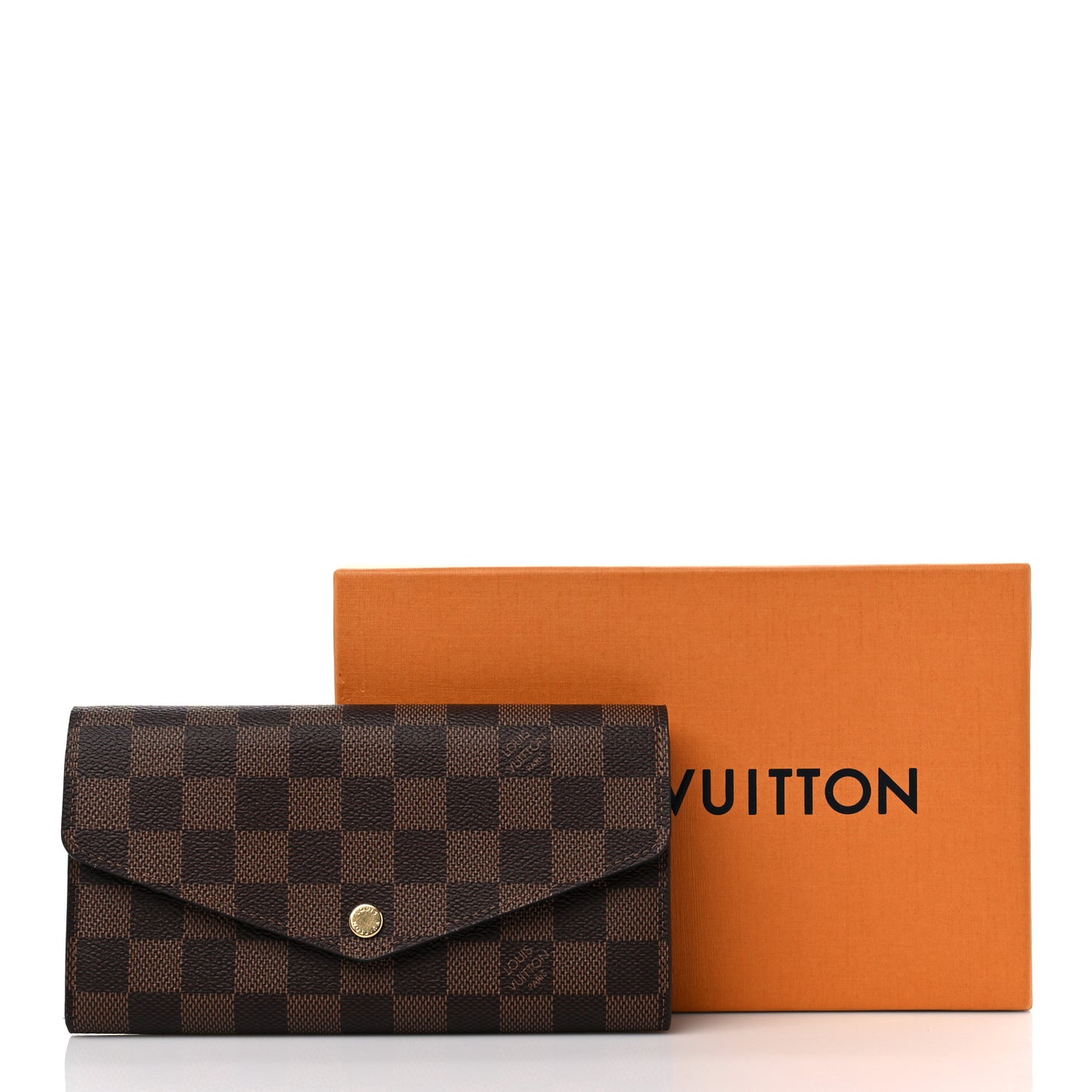 Damier Ebene Sarah Wallet NM Rose Ballerine