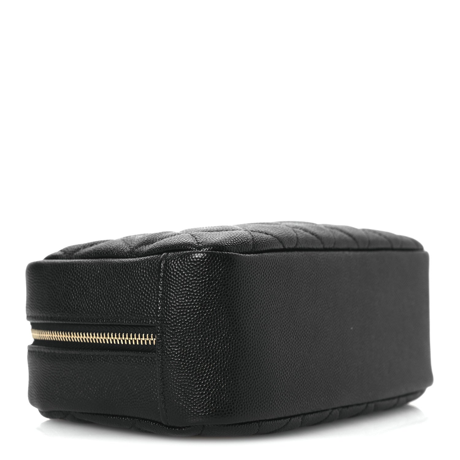 Chanel Caviar Quilted Medium Curvy Pouch Cosmetic Case Black 9 of 11