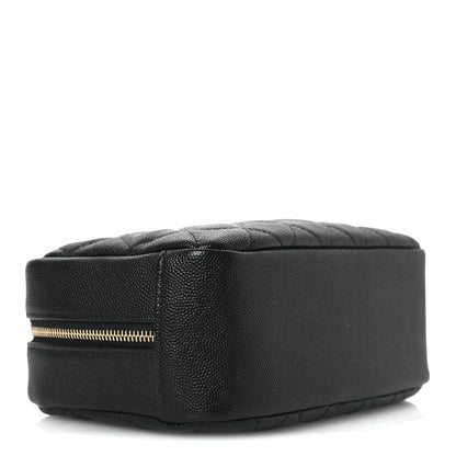 Chanel Caviar Quilted Medium Curvy Pouch Cosmetic Case Black 9 of 11