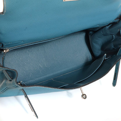 Hermes Togo Kelly Retourne 32 Blue Jean 6 of 19