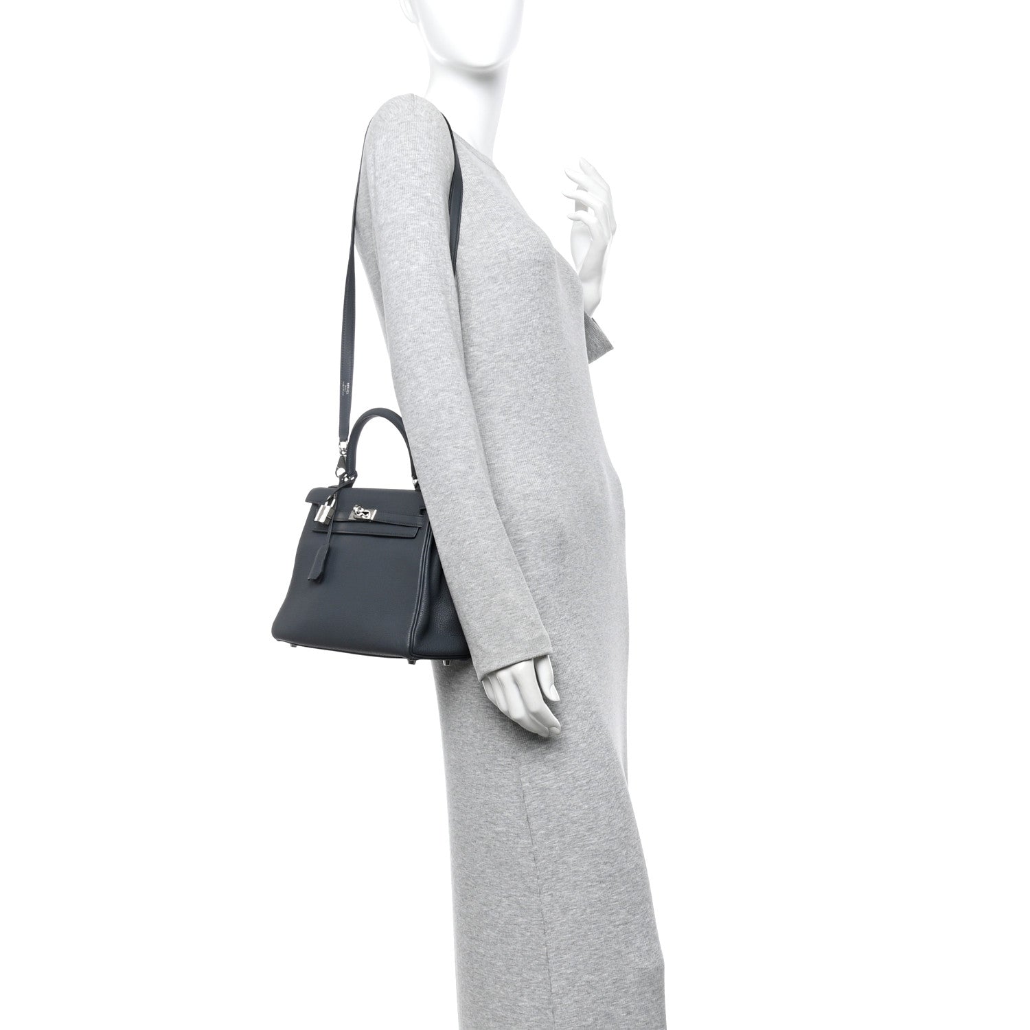 Hermes Togo Kelly Retourne 25 Gris Misty 2 of 9