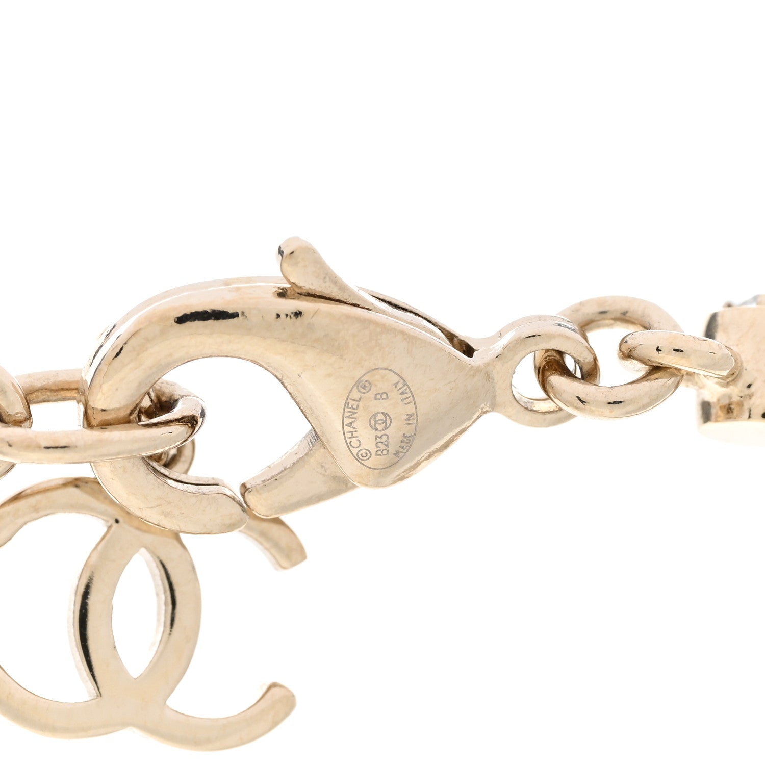 Chanel Crystal CC Choker Necklace Gold 4 of 5