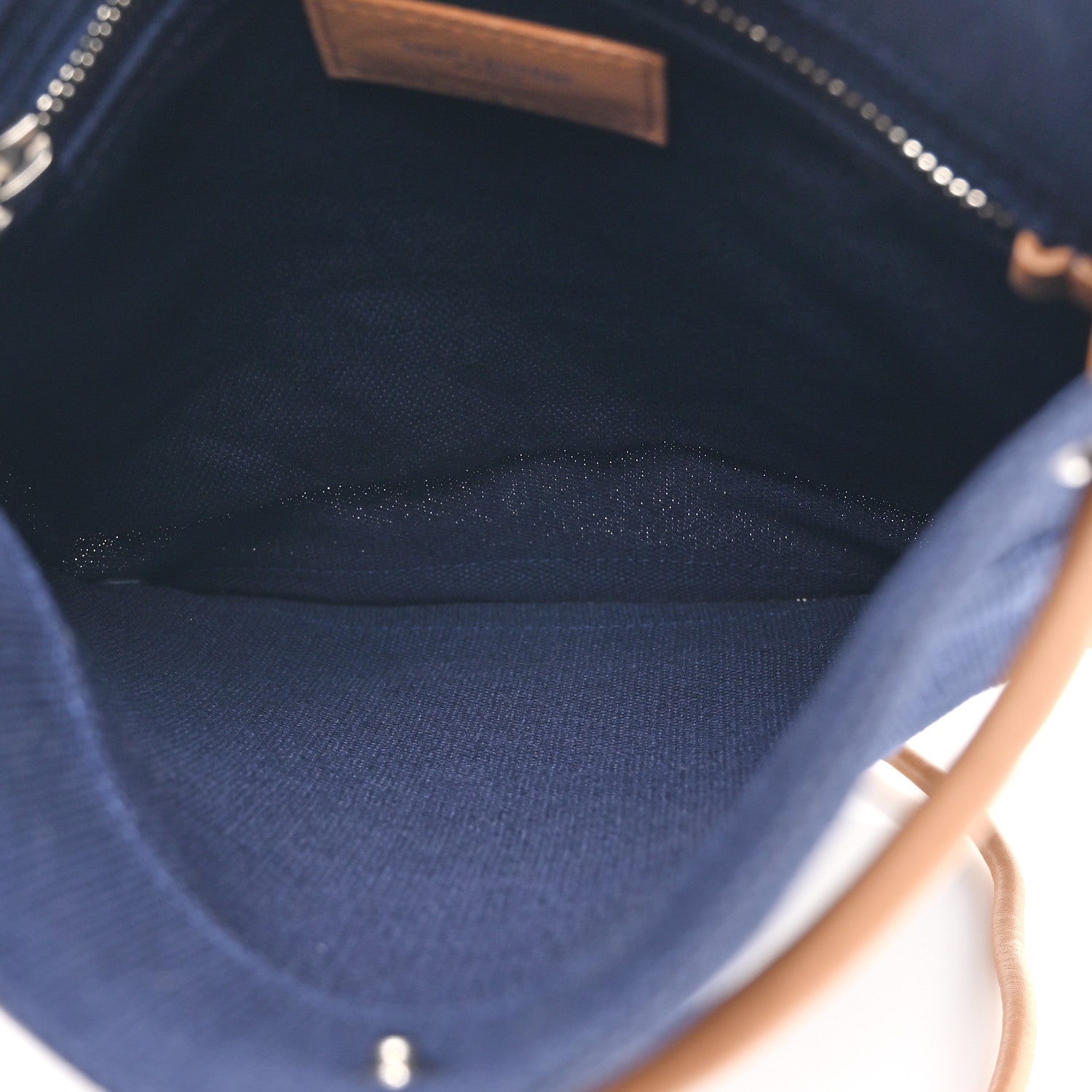 Saint Laurent Linen Calfskin Rive Gauche Backpack Blue Rouge Eros 5 of 11
